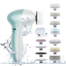 Load image into Gallery viewer, Waterproof Facial Cleansing Spin Brush Set with 3 Exfoliating Brush Heads - Complete Face Spa System by Fancii - Advanced Microdermabrasion for Gentle Exfoliation and Deep Scrubbing