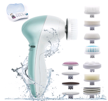 Load image into Gallery viewer, Waterproof Facial Cleansing Spin Brush Set with 3 Exfoliating Brush Heads - Complete Face Spa System by Fancii - Advanced Microdermabrasion for Gentle Exfoliation and Deep Scrubbing